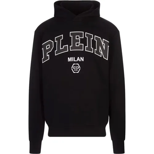 Hoodies, male, , Size: L Logo Print Hoodie Fleece - Philipp Plein - Modalova