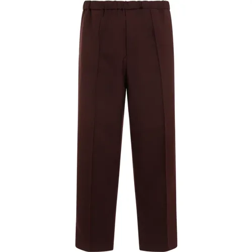 Straight Trousers, male, , Size: S Chocolate Plum Trouser - Jil Sander - Modalova