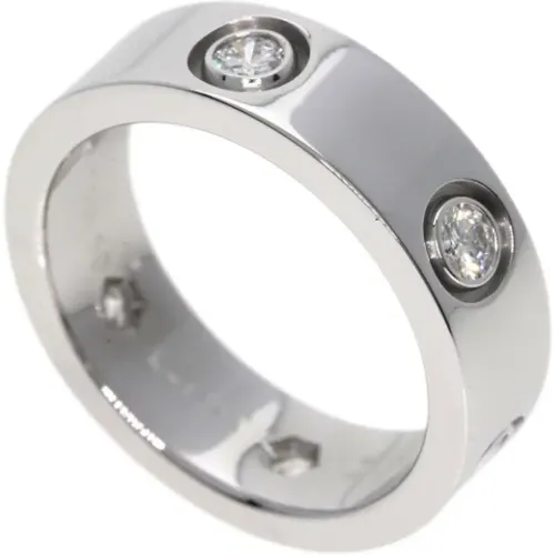 Pre-owned Jewellery, female, , Size: ONE SIZE Pre-owned White Gold rings - Cartier Vintage - Modalova