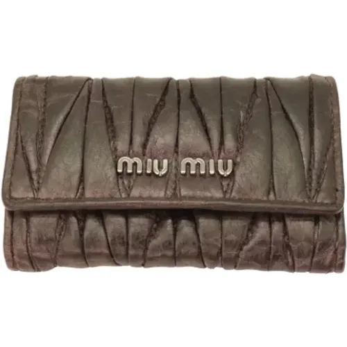 Pre-owned Accessories, female, , Size: ONE SIZE Pre-owned Leather key-holders - Miu Miu Pre-owned - Modalova