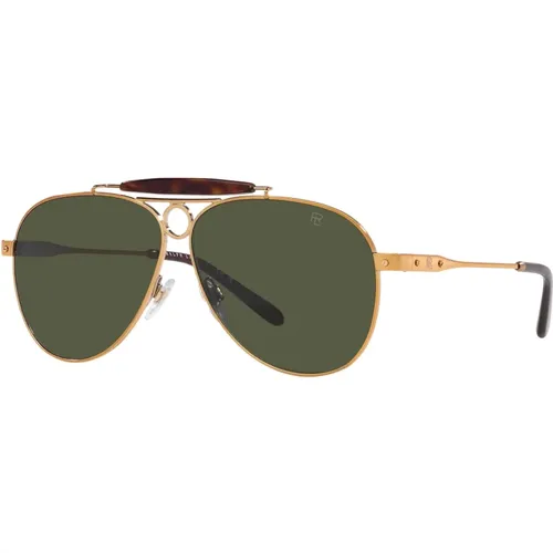 Sunglasses, male, , Size: 61 MM Gold/Green Countryman Sunglasses - Ralph Lauren - Modalova