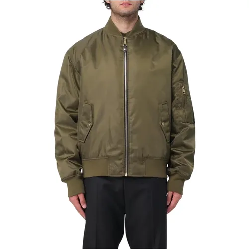 Bomber Jackets, male, , Size: M Bomber Jacket Zip Pockets - Versace Jeans Couture - Modalova