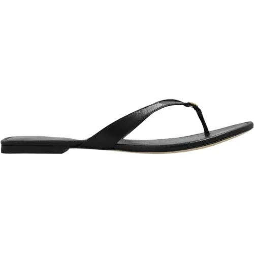 Leder-Slides , Damen, Größe: 37 1/2 EU - TORY BURCH - Modalova