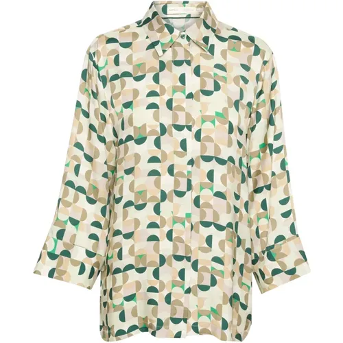 Green Geometrics Shirt Blouse , female, Sizes: XS, L, XL, 2XL - InWear - Modalova