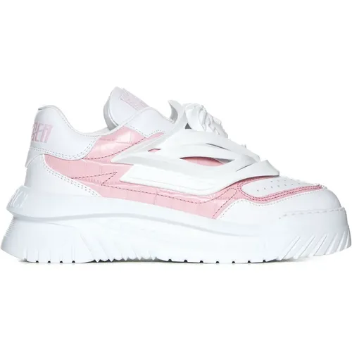 Weiß Rosa Panel Sneakers , Damen, Größe: 40 EU - Versace - Modalova