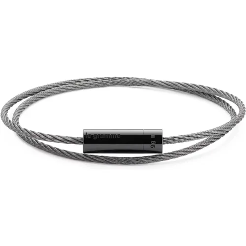 Bracelets, unisex, , Size: 2XS Double Wrap Cable Bracelet - Le Gramme - Modalova