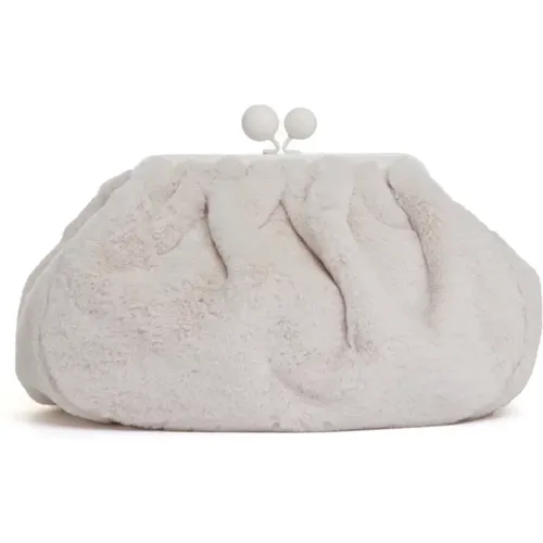 Cream Leather Mini Bag , female, Sizes: ONE SIZE - Max Mara Weekend - Modalova