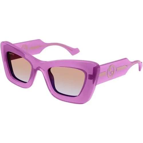 Red Violet Sunglasses Gg1552S 003 , female, Sizes: 49 MM - Gucci - Modalova