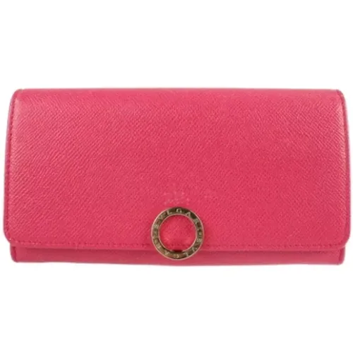 Pre-owned Wallets, female, , Size: ONE SIZE Pre-owned Leather wallets - Bvlgari Vintage - Modalova