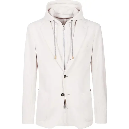 Cashmere Bimaterial Jacket with Removable Vest , male, Sizes: M - Eleventy - Modalova