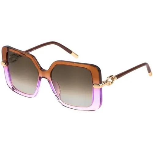 Pink Gradient Sunglasses , female, Sizes: 54 MM - Furla - Modalova