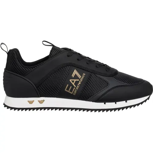 Einfache Schnürsneaker , Herren, Größe: 42 1/2 EU - Emporio Armani EA7 - Modalova