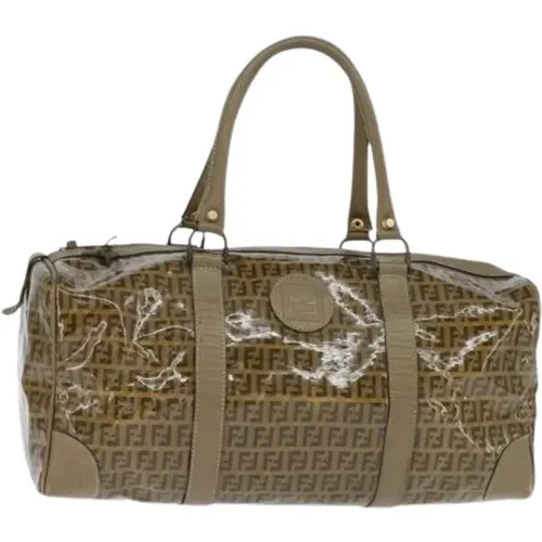 Pre-owned Weekend Bags, female, , Size: ONE SIZE Pre-owned Canvas Weekend Bag - Fendi Vintage - Modalova