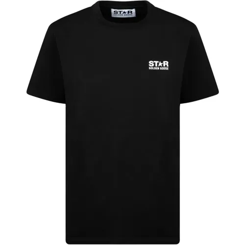 Schwarzes Star Collection T-Shirt , Damen, Größe: L - Golden Goose - Modalova