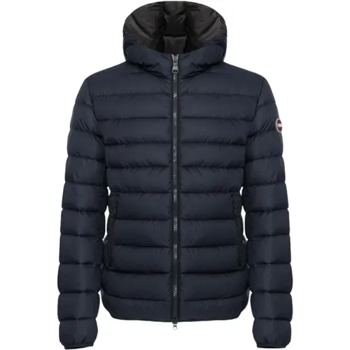 Down Jackets, male, , Size: S Sporty Down Jacket With Fixed Hood - Colmar - Modalova