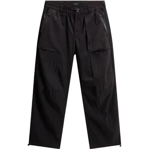 Schwarze Hose mit elastischem Bund gerade Beine - Woolrich - Modalova