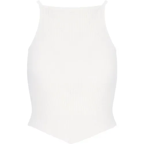 Knit Top Sleeveless Square Neck , female, Sizes: L, XS, M, S - Courrèges - Modalova