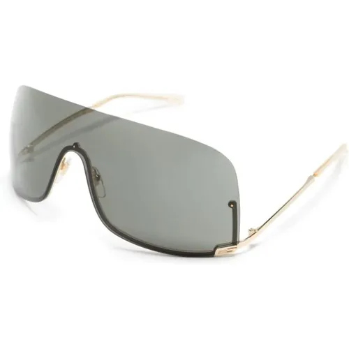 Sunglasses, unisex, , Size: ONE SIZE Gold Sunglasses with Original Accessories - Gucci - Modalova