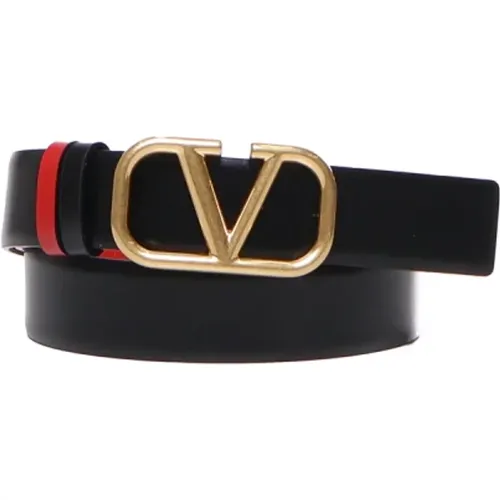 Signature VLogo Reversible Belt in , female, Sizes: 75 CM, 80 CM, 90 CM, 85 CM - Valentino Garavani - Modalova