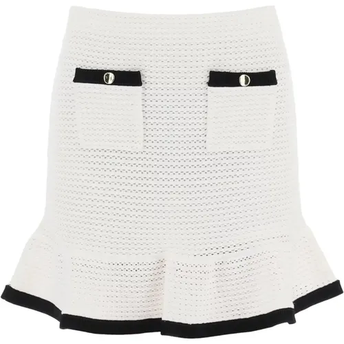 Crochet Mini Skirt In , female, Sizes: L, S, XS - Self Portrait - Modalova