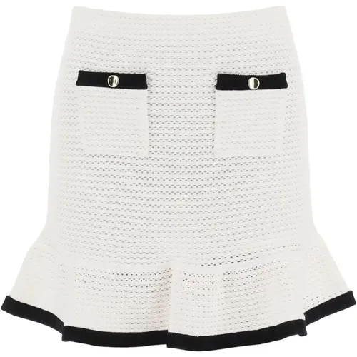 Crochet Mini Skirt In , female, Sizes: S, XS - Self Portrait - Modalova