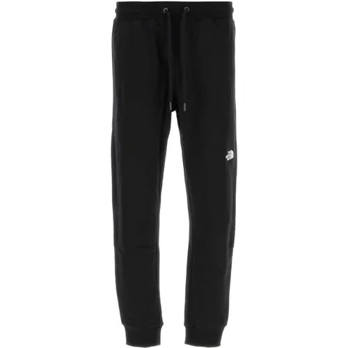 Schwarze Baumwoll-Joggers , Herren, Größe: L - The North Face - Modalova