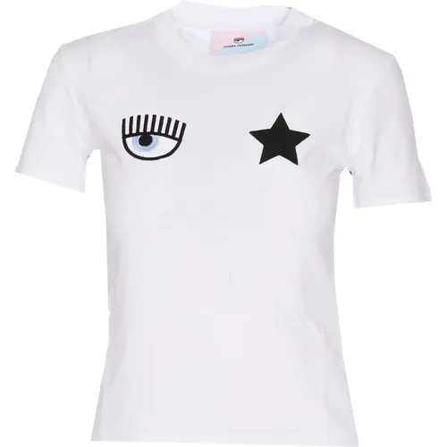Weißes Eye Star Logo T-Shirt,Weiße T-Shirts und Polos - Chiara Ferragni Collection - Modalova