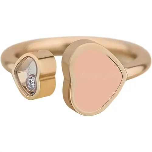 Rings, female, , Size: ONE SIZE Happy Hearts Rose Gold Róse Stone Ring 829482-5612 - Chopard - Modalova