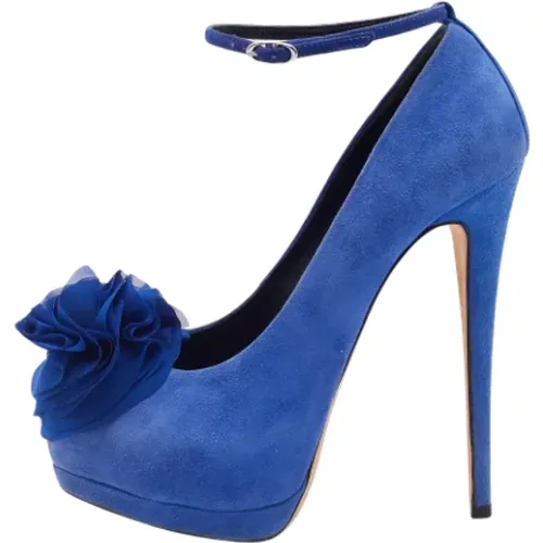 Pre-owned Pumps, female, , Size: 7 US Pre-owned Suede heels - Giuseppe Zanotti Pre-owned - Modalova