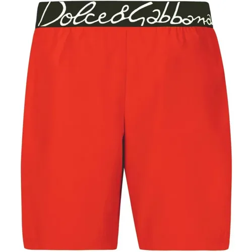 Sea Clothing with Logo and Pouch , male, Sizes: L, S, M - Dolce & Gabbana - Modalova