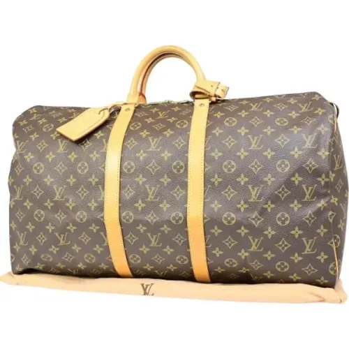 Pre-owned Weekend Bags, female, , Size: ONE SIZE Pre-owned Canvas handbags - Louis Vuitton Vintage - Modalova