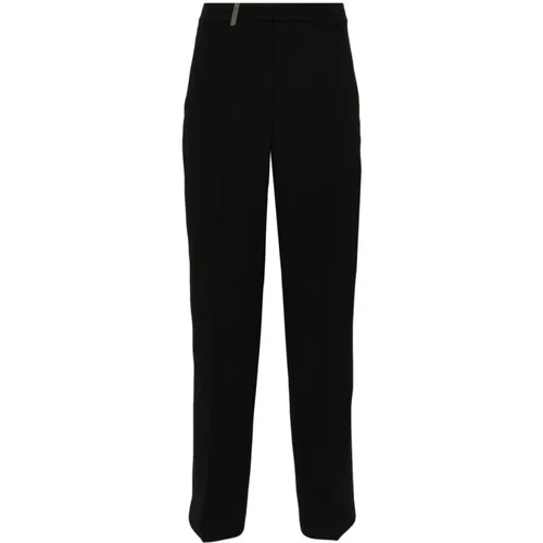 Tailored Straight Trousers , female, Sizes: XS, XL, S, L - PESERICO - Modalova