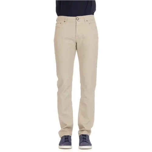 Chinos, male, , Size: W33 5-Pocket Cotton Linen Pants - Jacob Cohën - Modalova