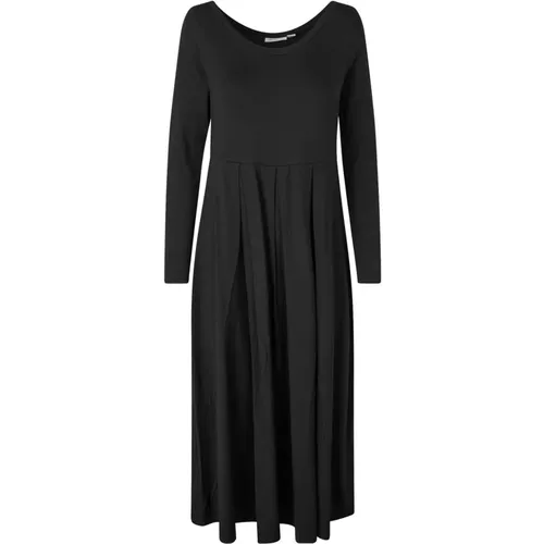 Tulpenkleid Schwarz Chic Stil , Damen, Größe: M - Masai - Modalova