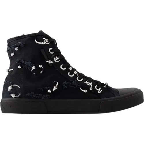 Sneakers, male, , Size: 5 US Paris High Top Sneakers - Canvas - Balenciaga - Modalova