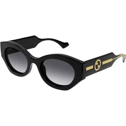 Katzenaugen Sonnenbrille Trendiger Urban Poetischer Stil , Damen, Größe: 52 MM - Gucci - Modalova