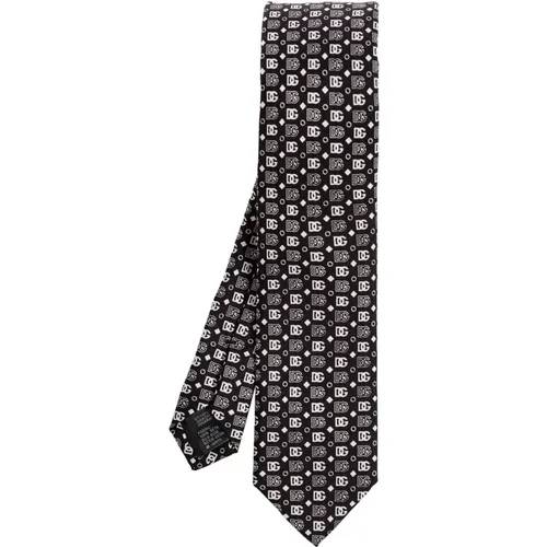 Silk tie , male, Sizes: ONE SIZE - Dolce & Gabbana - Modalova