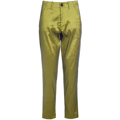 Changeant Stretch Slim Pants Golden , female, Sizes: L, 2XL, XL - Bitte Kai Rand - Modalova