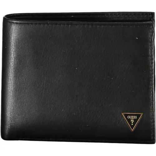 Wallets & Cardholders, male, , Size: ONE SIZE Leather Wallet with Logo Detail - Guess - Modalova