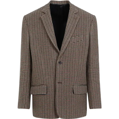 Houndstooth Wool Jacket , male, Sizes: S - Balenciaga - Modalova