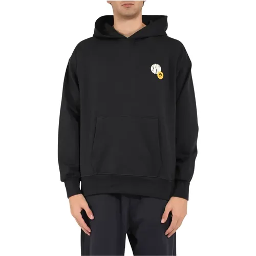 Hoodies, male, , Size: M Cotton Hooded Sweatshirt - Barrow - Modalova