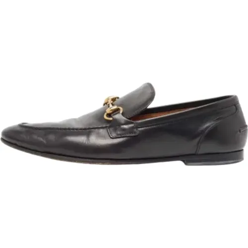 Pre-owned Flats, female, , Size: 10 1/2 US Pre-owned Leather flats - Gucci Vintage - Modalova