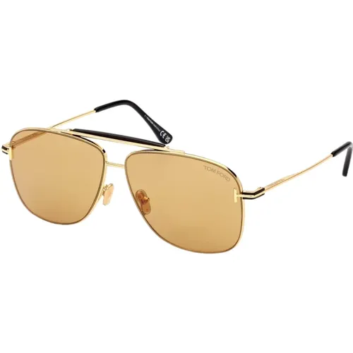 Sunglasses, unisex, , Size: 60 MM Golden Square Sunglasses - Tom Ford - Modalova