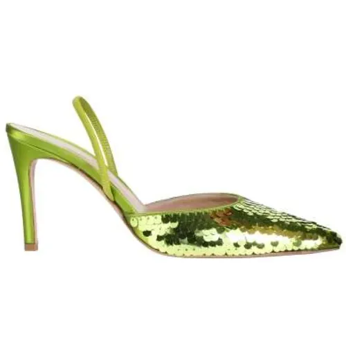 Pistachio Sequin Heeled Mules , female, Sizes: 6 UK, 4 UK, 3 UK - Roberto Festa - Modalova