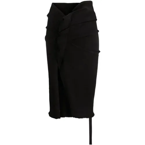 High Split Skirt , female, Sizes: S - Rick Owens - Modalova
