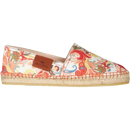 Weiße Espadrilles mit Blumenmuster - ETRO - Modalova