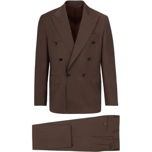 Double Breasted Suits, male, , Size: 2XL Double-breasted suit jacket and trousers - Paoloni - Modalova