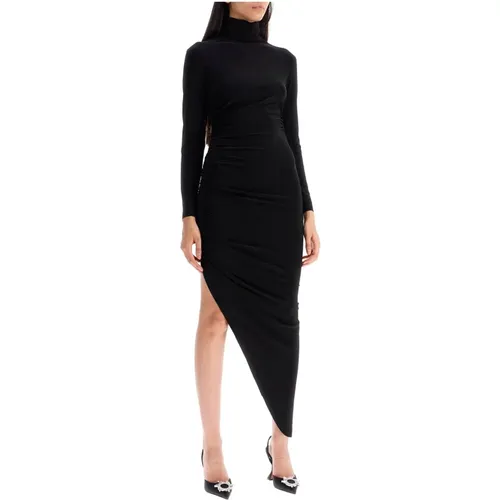 Asymmetrisches Hochgeschlossenes Kleid , Damen, Größe: XS - Norma Kamali - Modalova