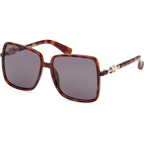 Emme14-52A Sunglasses in Dark Havana , female, Sizes: 58 MM - Max Mara - Modalova