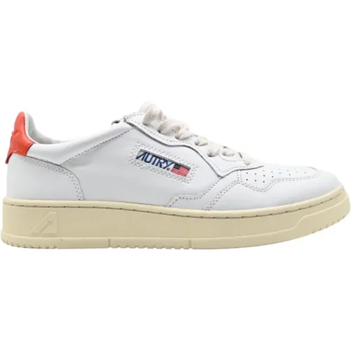 Weiße Orange Low Top Sneakers - Autry - Modalova